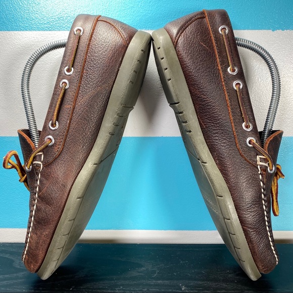 L.L. Bean leather boat shoes men’s size 8.5 - Picture 5 of 8